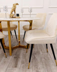 Lucien Gold 1.2 Round Dining Table with Sintered Stone Top