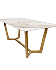 Lucien 1.8 Gold Dining Table with Pandora Gold Sintered Stone Top