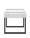 Montblanc White Marble Effect Side Table MON-6436