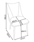 Torelli Zara Leather Dining Chair Set of 2