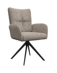 Torelli Rimini Fabric Swivel Dining Arm Chair Set of 2