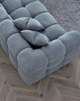Aluxo Tribeca Corner Group in Iron Boucle Fabric