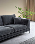 Aluxo Lenox Sofa Range in Steel Velvet