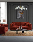 Aluxo Lenox Sofa Range in Rust Velvet
