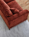 Aluxo Lenox Sofa Range in Rust Velvet