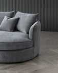 Aluxo Rubin Corner Chaise in Charcoal Boucle