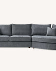 Aluxo Rubin Corner Chaise in Charcoal Boucle
