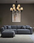 Aluxo Dakota Sofa Range in Charcoal Boucle