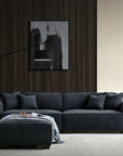 Aluxo Dakota Sofa Range Chaise in Midnight Boucle