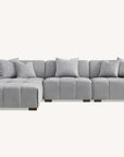 Aluxo Leonard Left Hand Corner Group in Cloudy Grey Boucle