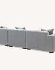 Aluxo Leonard Left Hand Corner Group in Cloudy Grey Boucle