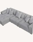 Aluxo Leonard Left Hand Corner Group in Cloudy Grey Boucle