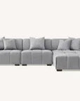 Aluxo Leonard Right Hand Corner Group in Cloudy Grey Boucle