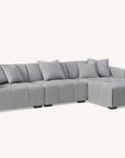 Aluxo Leonard Right Hand Corner Group in Cloudy Grey Boucle