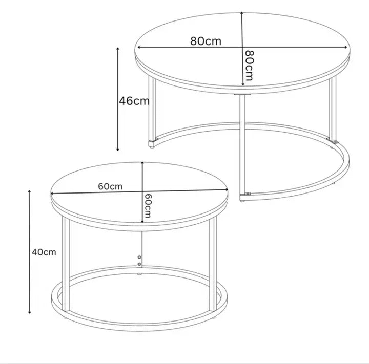 Zico 2pc Ceramic Coffee Table Set ZIC-6726
