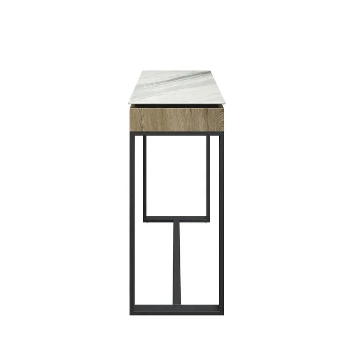 Monza White Ceramic Console Table MON-6634