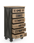 Soho 6-Drawer Tall Chest on Wheels