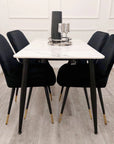 Titus 1.4 Black Dining Table with Sintered Stone Top