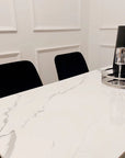 Titus 1.4 Black Dining Table with Sintered Stone Top