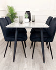 Titus 1.4 Black Dining Table with Sintered Stone Top