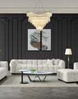 Aluxo Tribeca Sofa Range in Oatmeal Boucle Fabric
