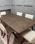 Ex Display - 1.7m Dining Table - Smoked Oak Walnut
