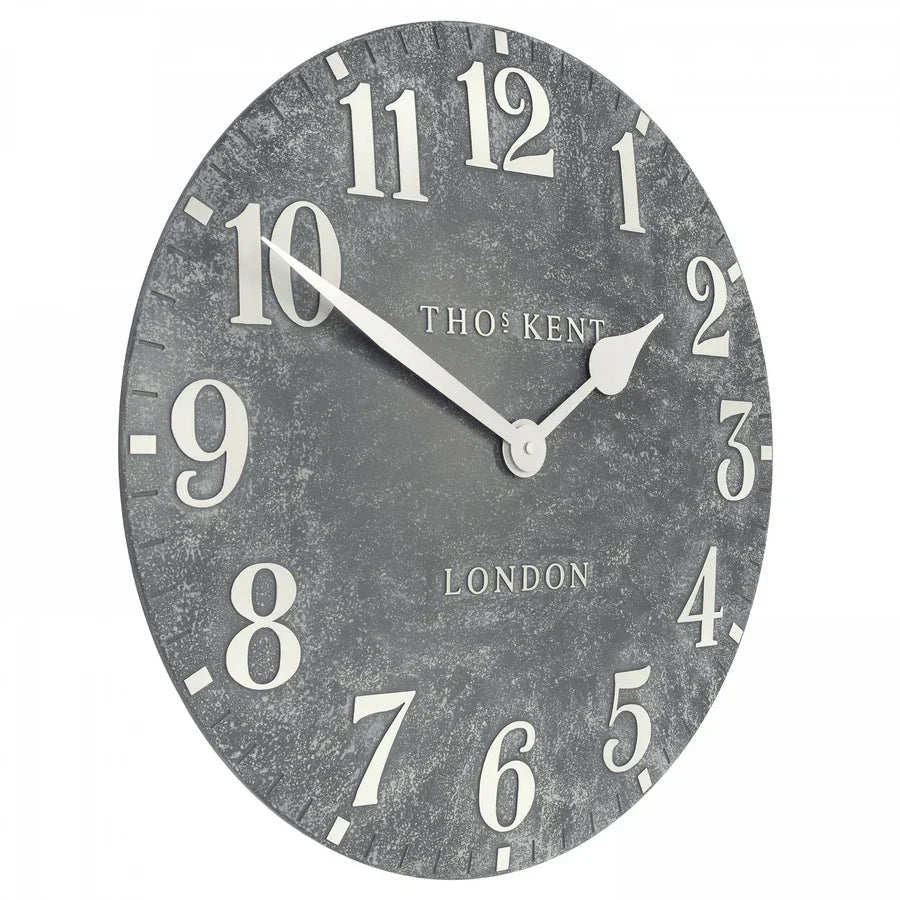 Art Marketing 20" Outdoor Wall Clock Arabic Cement
