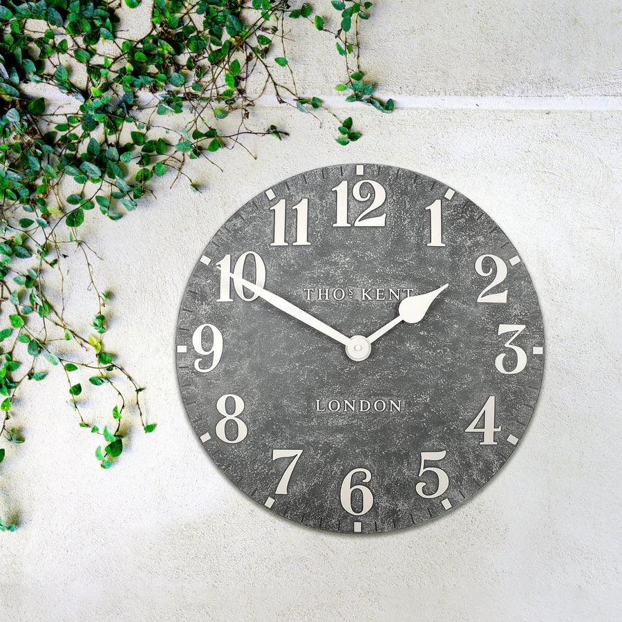 Art Marketing 20" Outdoor Wall Clock Arabic Cement