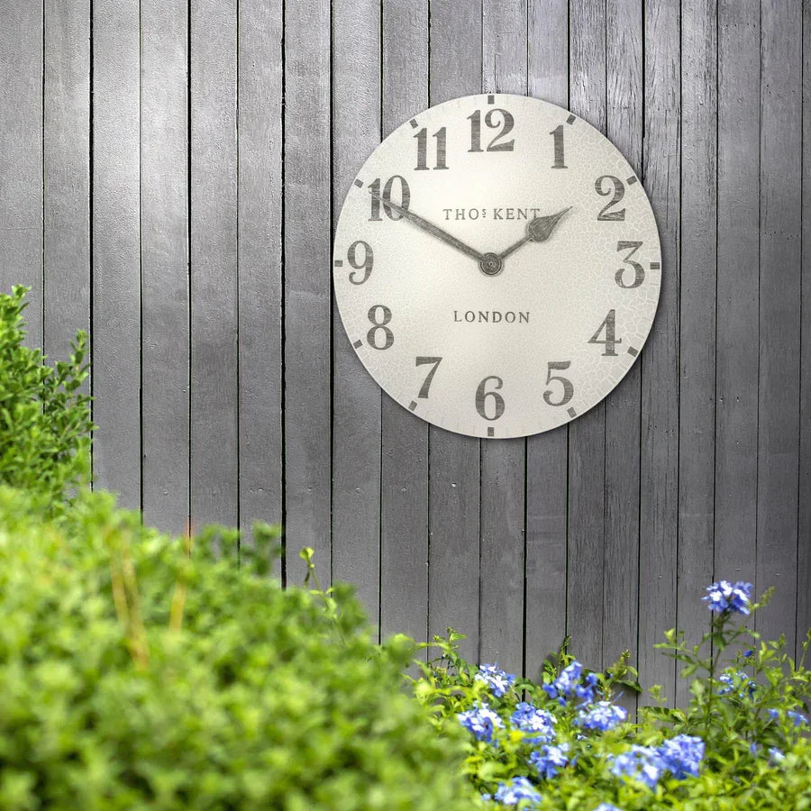 Art Marketing 20" Outdoor Wall Clock Arabic Crackle