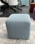 Fellini Home Footstool - Cube Blue Woven Fabric - Fellini Home Ltd
