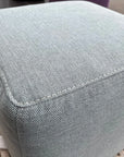 Fellini Home Footstool - Cube Blue Woven Fabric - Fellini Home Ltd