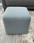 Fellini Home Footstool - Cube Blue Woven Fabric - Fellini Home Ltd