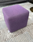 Fellini Home Footstool - Cube Purple Woven Fabric - Fellini Home Ltd