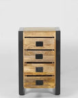 Taylors Creative Living Forge Industrial Furniture 4 Drawer Bedside Cabinet
