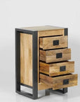 Taylors Creative Living Forge Industrial Furniture 4 Drawer Bedside Cabinet