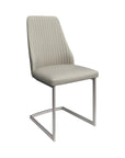 Set Of 2 Torelli Milano Light Grey Leather Dining Chair
