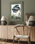 Art Marketing Vintage Blue Heron