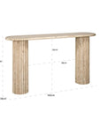 Richmond Interiors Console Table La Cantera Oval 7669 - Fellini Home Ltd