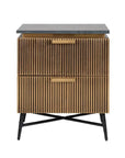 Richmond Interiors Ironville 2 Drawer Side Cabinet 7572 - Fellini Home Ltd