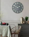 Art Marketing 20" Arabic Wall Clock Flax Blue