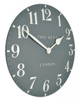 Art Marketing 20" Arabic Wall Clock Flax Blue