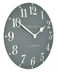 Art Marketing 20" Arabic Wall Clock Flax Blue