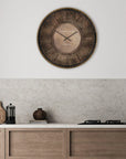 Art Marketing 21" Florentine Wall Clock Leather