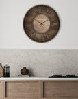 Art Marketing 21" Florentine Wall Clock Leather