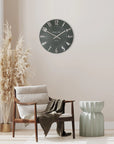 Art Marketing 20" Mulberry Wall Clock Olive Green