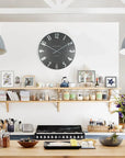 Art Marketing 20" Mulberry Wall Clock Graphite Silver