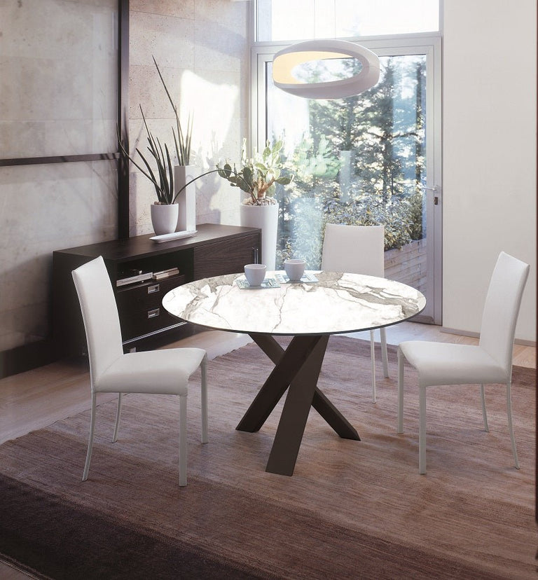 Calligaris Connubia Tuka Dining Chair CB2117-MTO Beech Legs with Cros ...