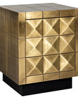 Richmond Interiors Cabinet Collada 3-Drawers In Brushed Gold