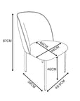 Set of 2 Torelli Cartier Grey Dining Chairs
