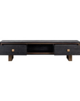 Richmond Interiors Hunter Black Oak and Gold 2 Drawer TV Unit